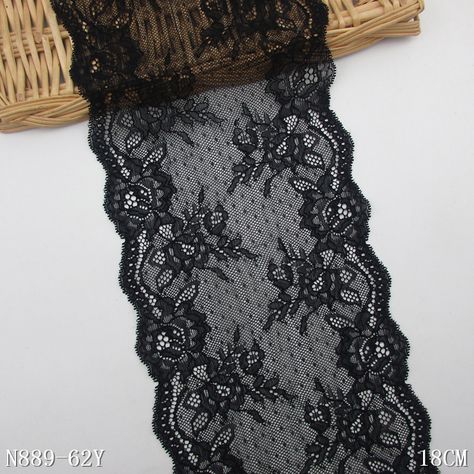 Mexican Lace, Black Stretch Lace, African Wear, Lace Pattern, Lingerie Collection, Stretch Lace, Black Stretch, Home Textile, Tatting