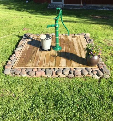 Septic Tank Covers, Backyard Swings, Diy Garden Fountains, Outdoor Deco, Vintage Garden Decor, Front Porch Decorating, Kraf Diy, Garden Yard Ideas, Outdoor Backyard