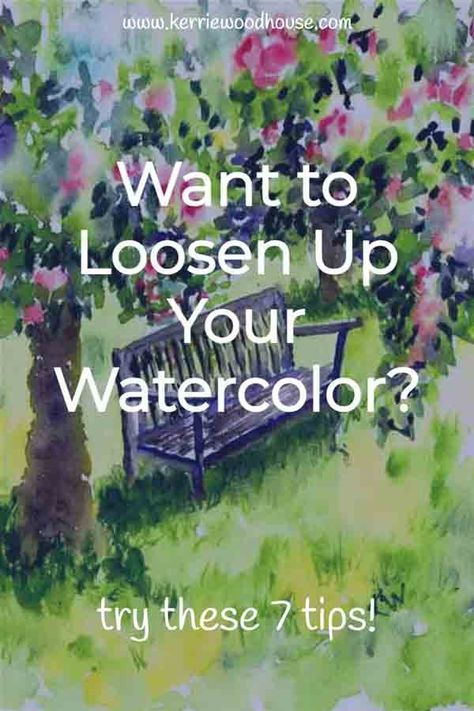 How to Loosen Up Your Watercolour Painting (7 tips) How To Abstract Watercolor, Watercolor Art Colorful Abstract, Loose Watercolors How To Paint, How To Paint Loose Watercolor, Learn To Watercolor, Loose Watercolor Landscape Tutorial, Colourful Watercolour Painting, Loose Watercolor Tutorial, Watercolor Flowers Paintings Tutorials