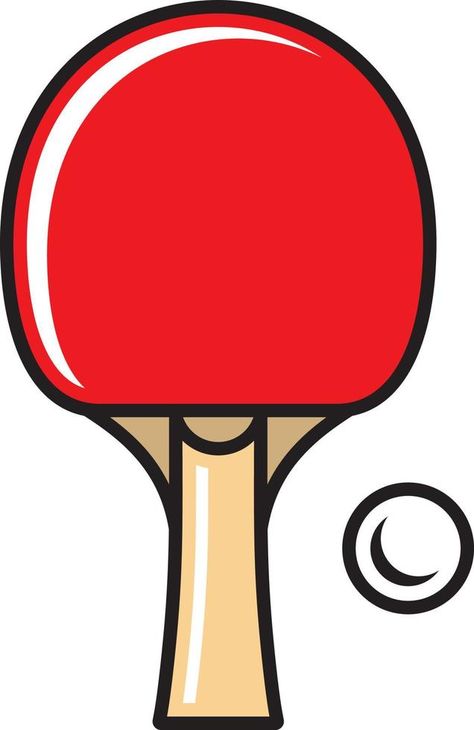 Table tennis racket and ball Tennis Drawing, Table Tennis Racket, Tennis Ball, Table Tennis, Ping Pong, Tennis Racket, The Table, Vector Art, Tennis