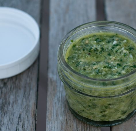 A recipe for Lemon Balm and Cashew Pesto. Pesto Alternative, Pesto With Cashews, Cashew Pesto, Lemon Pesto, Italian Parsley, Compote Recipe, Herb Recipes, Kale Recipes, Sauteed Veggies