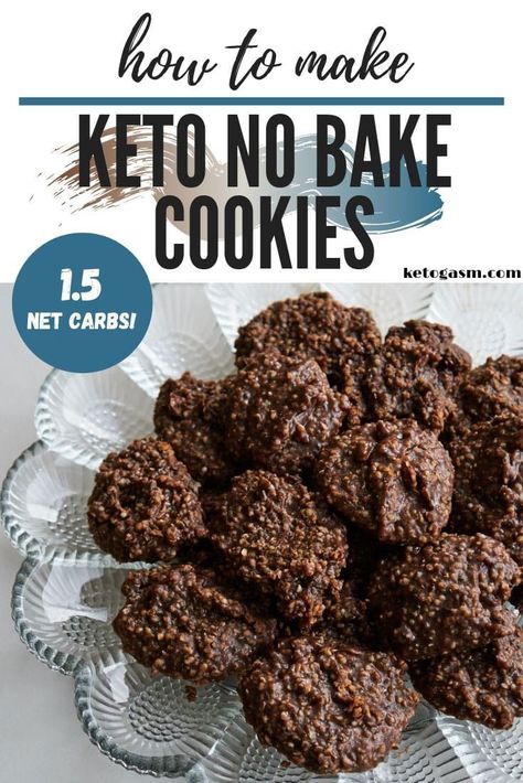 Low carb dessert No Bake Keto Cookies, Keto No Bake Cookies, Keto No Bake, Diet Cookies, Keto Cookie Recipes, Keto Diet Breakfast, Keto Friendly Desserts, Low Carb Treats, Sugar Free Low Carb