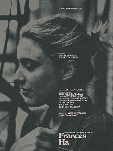 https://www.behance.net/gallery/14392485/Frances-Ha-Poster Midnight Marauders, Noah Baumbach, Cinema Video, Poster Portrait, Film Posters Art, Greta Gerwig, Film Poster Design, Septième Art, Movie Posters Design