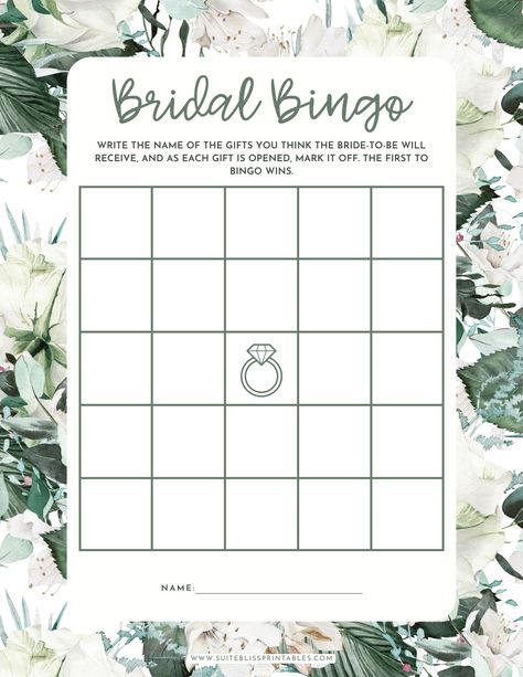 Get your free printable bridal bingo game! A fun and interactive bridal shower bingo game! This printable bridal bingo game is easy to play and gets everyone chatting and having a good time. I’ve created two different types of bridal shower bingo games for you to use: A guess the gifts bingo game and, A find the person that matches the description bingo game. Get your free copy today! #bridalshowergames #bridalbingo Wedding Shower Bingo Printable Free, Wedding Bingo Game, Bridal Bingo Printable Free, Bridal Shower Bingo Printable Free, Bride Bingo, Bridal Shower Games Free Printables, Bingo Printable Free, Blank Puzzle, Gift Bingo