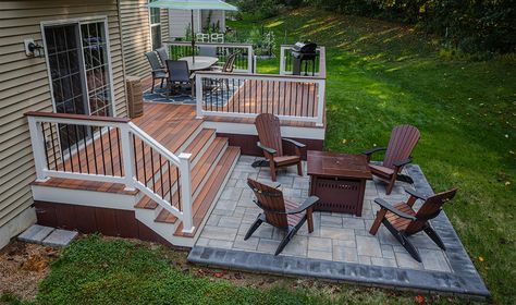 Small Deck Patio, Small Backyard Decks, Deck Remodel, Deck And Patio, Patio Layout, Patio Deck Designs, Deck Designs Backyard, Backyard Renovations, Backyard Spaces