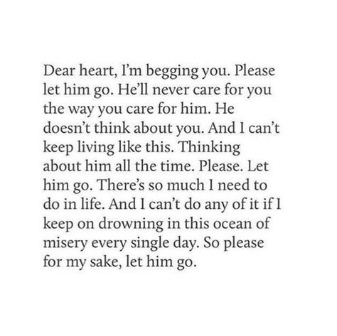 Let Him Go, Breakup Quotes, Heart Quotes, Crush Quotes, Deep Thought Quotes, Real Quotes, Thoughts Quotes, Relatable Quotes, Meaningful Quotes