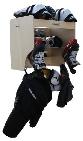 Hockey Garage, Hockey Gear Storage, Hockey Drying Rack, Hockey Equipment Storage, Hockey Storage, Hockey Locker, Hockey Diy, Gear Organization, Hockey Bedroom