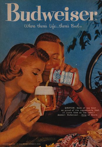 Where There's Life...There's Bud | QUESTION: Know of any bee… | Flickr Drinks Advertising, Beer Posters, Alcohol Ads, Beer Advertisement, Beer Commercials, Beer Ads, Beer Advertising, Beer Prints, Beer Ad