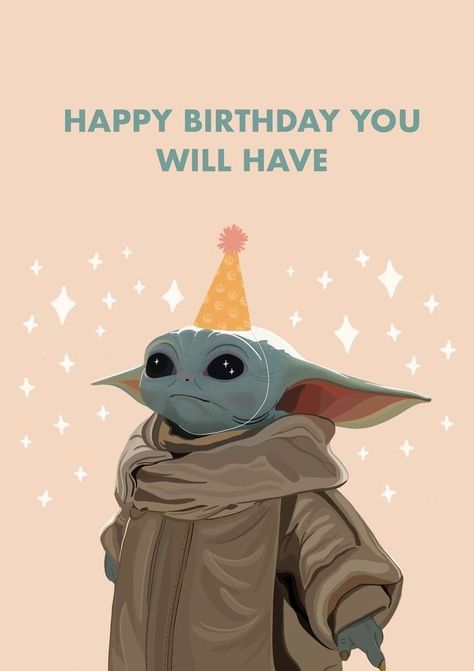 Grogu Birthday, Yoda Happy Birthday, Electronic Birthday Cards, Star Wars Happy Birthday, Happy Birthday Illustration, Happy Birthday Art, Birthday Illustration, Birthday Star, Bday Cards