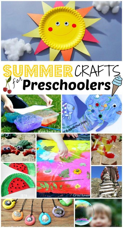 Summer Crafts for Preschoolers. These easy summer crafts for preschoolers contain 47 arts and crafts to keep your preschool aged child busy this summer. These hands on summer crafts for preschoolers are sure to please your toddlers too! #preschool #summer #summercrafts #summer #preschooler Summer Crafts For Preschoolers, Architecture Kindergarten, Craft Ideas For Preschoolers, Kindergarten Architecture, Summer Crafts For Toddlers, Summer Preschool Crafts, Classroom Kindergarten, Ideas For Preschoolers, Summer Arts And Crafts