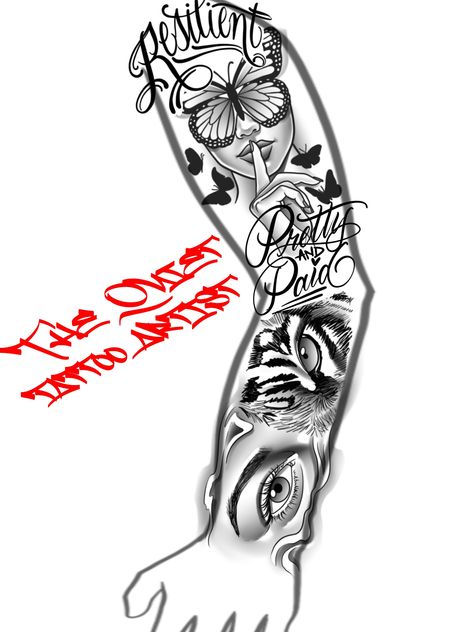 Half Sleeve Tattoos Drawings Women, Tattoo Designs Unique Half Sleeves Women, Sketched Tattoo Ideas, Female Arm Tattoos Ideas Half Sleeves, Half Sleeve Stencil, Half Sleeve Tattoos For Women Upper Arm, Me Vs Me Tattoo, Outline Ideas, African Sleeve Tattoo