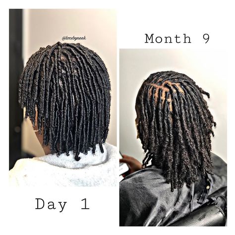 Locs Growth, Starter Loc Size Chart, Healthy Locs, New Locs, Loc Growth, Starter Locs On Short Hair, Medium Starter Locs, Loc Sizes, Loc Sizes Chart