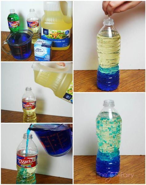 Lava Lamp For Kids, Homemade Lava Lamp, Make A Lava Lamp, Vetenskapliga Experiment, Water Bottle Crafts, Sensory Bottles, Bottle Water, Science Experiments Kids, Craft Tutorial