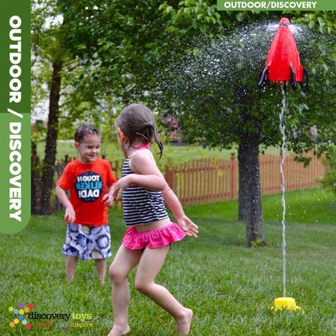 Discovery Toys Hydro Launch Water Rocket Outdoor Sprinkler Toy | Kid Powered Learning | STEM Educational Toy Learning & Childhood Development 5 Years and Up | Summer Toy Outdoor Gifts For Kids, Water Rocket, Discovery Toys, Water Sprinkler, Lawn Sprinklers, Summer Toys, Childhood Development, Garden Features, Garden Hose