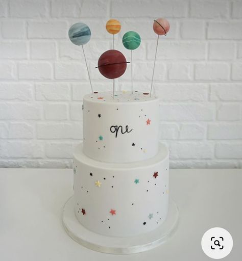 1st Birthday Space Cake, Space Smash Cake 1st Birthdays, First Trip Around The Sun Birthday Party Cake, Space Smash Cake, First Birthday Space Theme, Space Cake Ideas, First Trip Around The Sun Cake, Space Themed Cake, Space Theme Cake