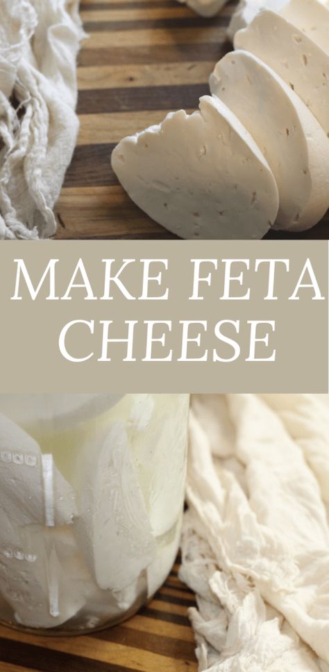 Goat Feta Recipes, Goat Milk Feta Recipe, Goats Milk Cheese Recipes, How To Make Goats Cheese, Making Cheese From Goat Milk, Diy Feta Cheese How To Make, Goat Cheese Making, Home Made Feta Cheese, Making Cheese At Home Simple