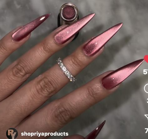 Pointy Nail Designs Stilettos, Sparkle Stiletto Nails, Pointy Nail Designs, Pointy Nails, Stiletto Nails Designs, Stiletto Nails, Hair And Nails, Acrylic Nails, Nail Designs