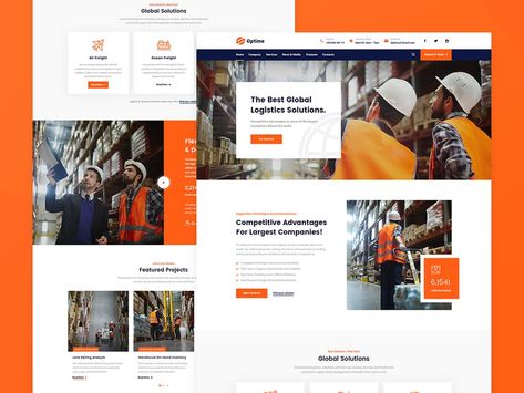 Logistics, cargo & transport PSD website template is a pixel perfect creative Transport, Cargo and Logistics business multi purpose PSD template designed with great attention to details, flexibility and performance. It is ultra professional, smooth and sleek, with a clean modern layout. Optime specially designed for Transport, Logistics, Cargo, Shipping, Movers, Warehouse, Storage, Freight, Trucking and Packaging Services. Psd Website, Cargo Transport, Engineering Companies, Ui Inspiration, Website Inspiration, Saint Charles, Best Wordpress Themes, Show And Tell, Web Design Inspiration