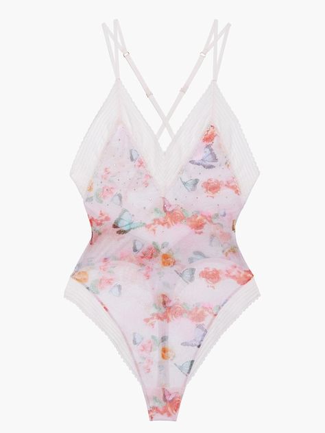 Garden of Eden Glissenette Teddy in Multi & Pink | SAVAGE X FENTY UK United Kingdom Savage X Fenty Sets, Savage X Fenty, Lingerie Sets, Everyday Basics, Garden Of Eden, Designer Lingerie, Garters, Crystal Embellishment, Corsets