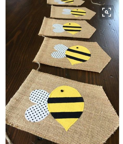 Honeybee Birthday, Bee Themed Classroom, Bee Classroom, Bee Birthday Party, Mommy To Bee, Bumble Bee Baby Shower, Bee Party, Birthday Bunting, Bee Birthday