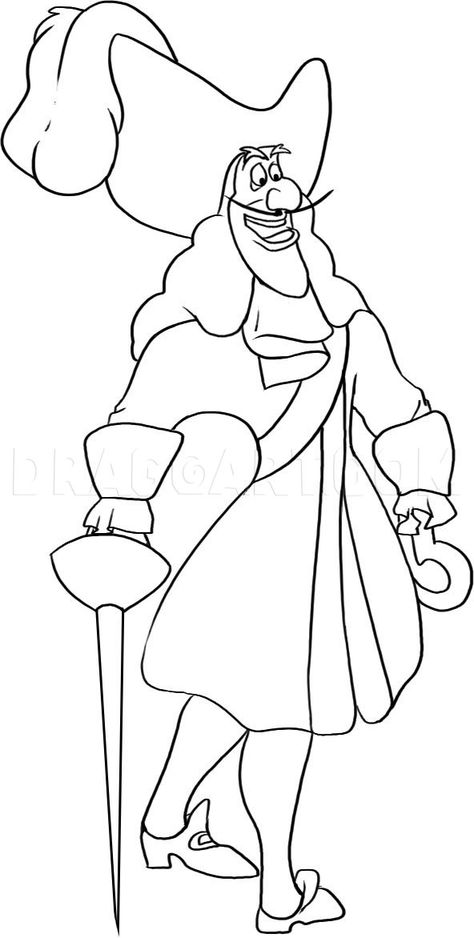 Peter Pan Drawing, Peter Pan Coloring Pages, Octopus Coloring Page, Peter Pan Art, Craft Templates, Disney Art Drawings, Disney Colors, Art Disney, Cartoon Coloring Pages