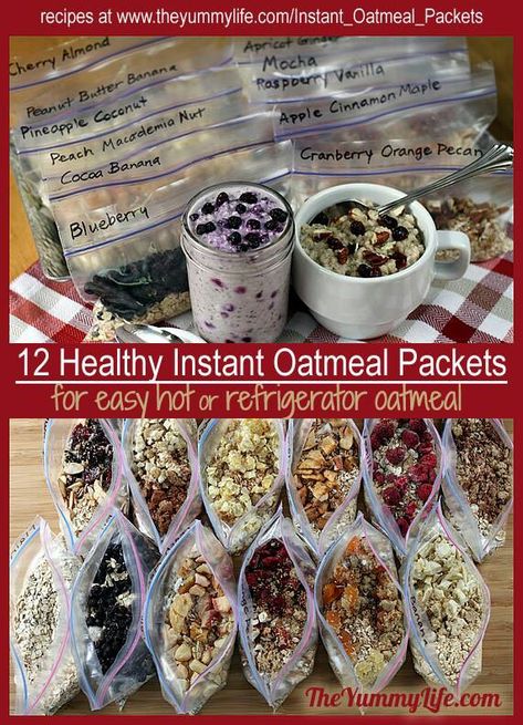 Refrigerator Oatmeal, Resep Makanan Beku, Instant Oatmeal Packets, Menu Sarapan Sehat, Oatmeal Packets, Instant Oatmeal, Healthy Oatmeal, Think Food, Oatmeal Recipes