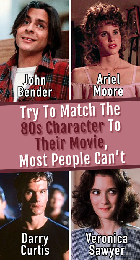 Try To Match The 80s Character To Their Movie, Most People Can't 80s Movie Characters, The 80s Aesthetic, 80s Quotes, Iconic 80s Movies, 80s Characters, Best Classic Movies, Film Quiz, 80s Shows, Movie Quizzes