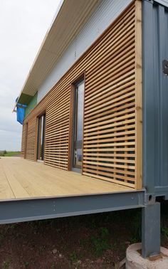 Shipping Container Homes & Buildings: Shipping Container Homes by Steele House and Bigprototype, New York Wood Lattice, Shipping Container Home Designs, Container Cabin, Container Buildings, Building A Container Home, Container Architecture, Shipping Container Home, Container Ideas, Container Houses