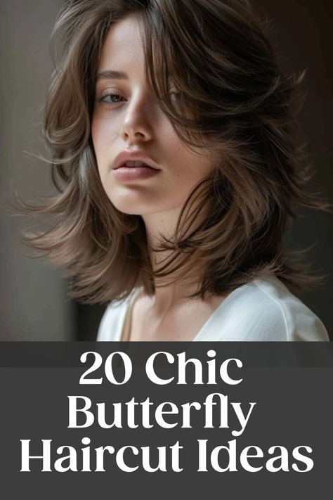 20 Chic Butterfly Haircut Ideas Butterfly Shoulder Length Hair, Butterfly Bob Haircut Medium, Butterfly Haircut For Medium Hair, Medium Length Butterfly Cut, Medium Butterfly Cut, Butterfly Haircut Medium Hair 2024, Butterfly Cut Mid Length Wavy Hair, Butterfly Shag Haircut, Butterfly Haircut Medium Hair