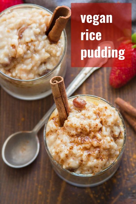 Vegan Rice Pudding, Bake Sweets, Clean Desserts, Vegan Pudding, Vegan Body, Vegan Rice, Rice Recipes For Dinner, Elimination Diet, Scrumptious Desserts