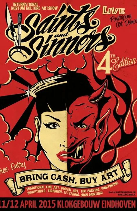 Tiki Signs, Build Projects, Art Demo, Saints And Sinners, Pinstriping, Eindhoven, Vintage Accessories, This Weekend, Poster Art