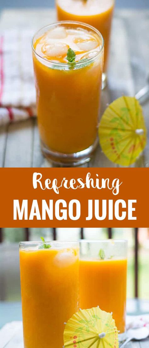 Homemade Juice Cleanse, Mango Juice Recipe, Summer Juice, Mango Drinks, Fruit Juice Recipes, Drinks Summer, Tabbouleh Salad, Mango Pulp, Summer August