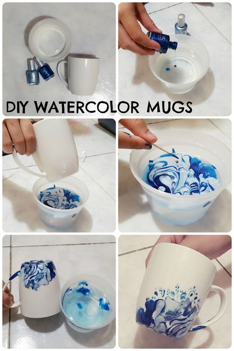 Backyard Crafts, Nail Polish Crafts, Easter Decorations Ideas, Mug Crafts, Alcohol Ink Crafts, Ink Crafts, Diy Crafts For Adults, Diy Mugs, Diy Watercolor