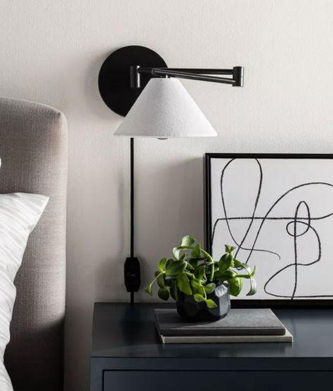 The Target Studio McGee Fall Collection is Cozy AF Bedroom Wall Sconces Bedside Lighting, Bedroom Sconces Bedside, Bedroom Wall Sconces, Bedside Sconces, Mcgee Target, Globe Wall Light, Studio Mcgee Target, Basement Bedroom, Lighting Bedroom