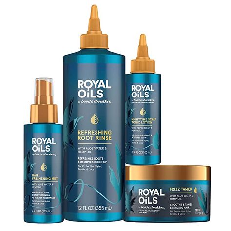 Amazon.com: Head & Shoulders Royal Oils Refreshing Root Rinse, Nighttime Scalp Tonic Lotion, Frizz Tamer, and Hair Freshening Mist, with Aloe Water & Hemp Oil, for Natural, Curly and Coily, Textured Hair: Beauty Hair Oil Bottle Design, Hair Product Design, Hair Oil Packaging Design, Hair Oil Packaging, Hair Oil Products, Haircare Packaging, Skincare Design, Aussie Hair Products, Head And Shoulders Shampoo