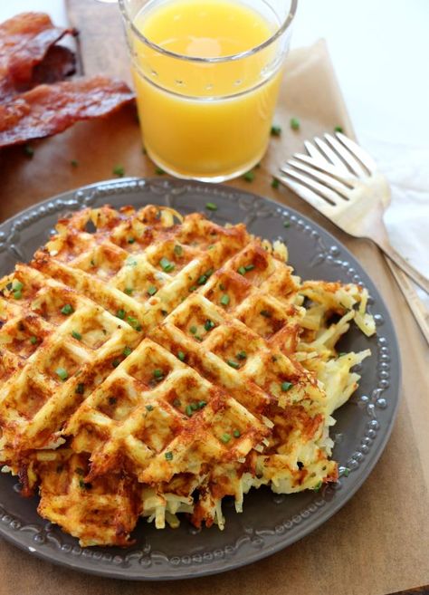 Cheesy Waffled Hash Browns | Dash of Savory | Cook with Passion Breakfast Sides Dishes, Waffle Iron Recipes, Breakfast Sides, Waffle Maker Recipes, Hash Brown, Hash Browns, Waffle Recipes, Waffle Maker, Breakfast Brunch Recipes