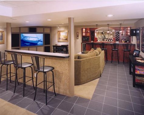 basement pole wrap | The basement bar pole cover up :-) | Decorating ideas Basement Poles, Basement Bar Design, Dream Basement, Basement Bar Designs, Modern Basement, Diy Basement, Basement Family Room, Man Cave Home Bar, Bar Designs