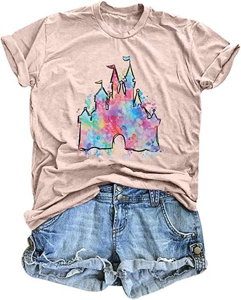 PRICES MAY VARY. Material: The Cute Magical Graphic Shirt is made up of 65%cotton, 35%Polyester, soft and breathable to wear. Feature: Magical Shirt for Women, Magic Kingdom shirts, cute Castle Graphic tshirt, funny Family Vacation Tee, Casual short sleeve Tops. Occasions: Magic Castle Shirt suit for casual, workout, office, party, home, daily wear, sport.Great for party, christmas, halloween day, Thanksgiving, holidays, vacation, music festivals, girls night out etc. Fashion Mix: You can simply Christmas Movie Shirts, Disneyland Outfits, Magic Castle, Vacation Tops, Cute Graphic Tees, Casual Summer Tops, Disney Shirt, Short Sleeve Tops, Disney Shirts