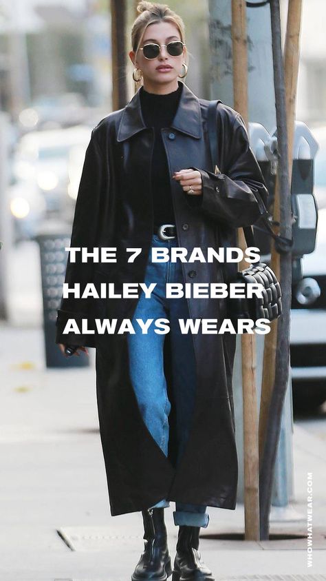 Hailey Bieber swears by these 7 brands for a flawless outfit. Hailey Bieber Outfits Street Style, Hailey Bieber Style Street, London Outfit Ideas, Celebrity Winter Style, Hailey Bieber Street Style, Oversized Blazers, Hailey Bieber Style, Fashion Influencer, Designer Pieces