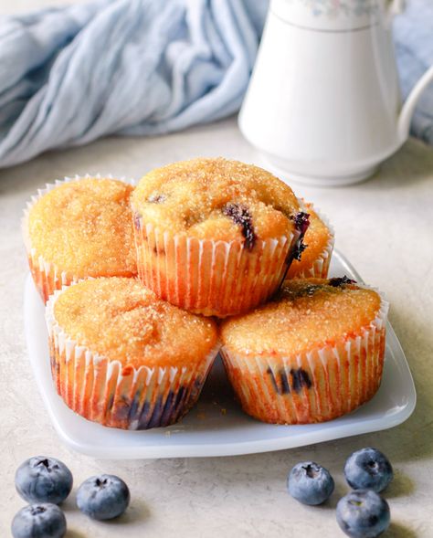 Dessert Done Light - Desserts for your healthy lifestyle - Home Blueberry Protein Muffins, Collagen Recipes, Light Breakfast, Breakfast Specials, Homemade Birthday Cakes, Light Desserts, Healthy Muffins, Blueberry Muffins, 200 Calories