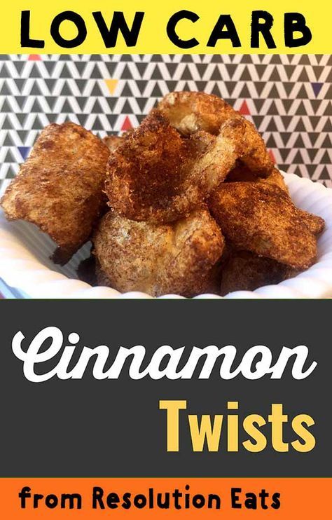 Cinnamon Pork Rinds, Keto Pork Rinds, Pork Rind Recipes, Cinnamon Twist, Keto Pork, Keto Cinnamon, Low Carb Brownies, Cinnamon Twists, Postre Keto