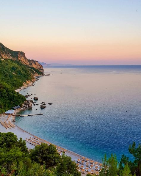 Budva.com on Instagram: “Jaz Beach // Photo: @marsen_na -  #budva #montenegro 🇲🇪” Travel Montenegro, Montenegro Beach, Budva Montenegro, Montenegro Travel, Beach Bar, Destination Voyage, Beach Photo, Beach Bars, Summer 24