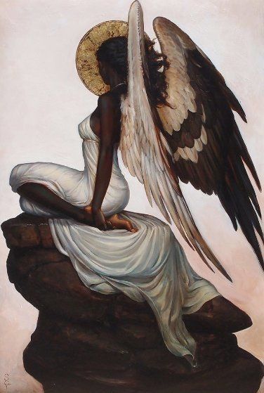 Seraphim Wings, Goddess With Wings, Warrior Angel, Black Angel, Ange Demon, Afrocentric Art, Black Angels, Black Artwork, Arte Sketchbook