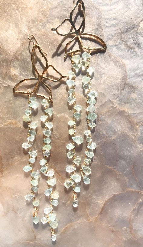 Earrings — Sophia C Mermaid Tears, Gold Sand, Blue Crush, Bold Earrings, Bow Jewelry, Aquamarine Stone, Lightweight Earrings, Tiger Lily, Butterfly Earrings