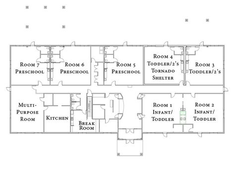 This is my favorite.  The future Bright Children's Childcare Daycare Floor Plans, Daycare Center Ideas, Child Care Center Design, Daycare Layout, Preschool Building, School Floor Plan, Daycare Business Plan, School Floor, Daycare Rooms