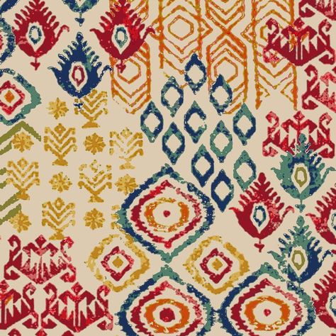 Southwest Fabric, Ajrakh Pattern, Block Print Pattern, Ajrakh Prints, Print Design Art, Textile Prints Design, Batik Print, Textile Pattern Design, Ikat Print