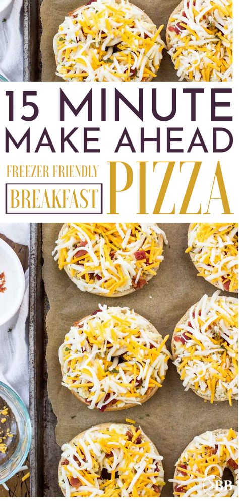 Bagel Meals, Breakfast Pizza Bagels, Comfort Breakfast, Easy Kids Breakfast, Freezer Breakfast Meals, Pizza Bagel, Freezable Meals, Ideas For Breakfast, Pizza Bagels