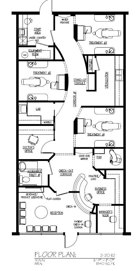 Office Design Layout Floor Plans, Hospital Floor Plan, Office Layout Plan, Dental Design Interior, Medical Clinic Design, Hospital Plans, Dentist Office Design, Studio Medico, Healthcare Interior Design