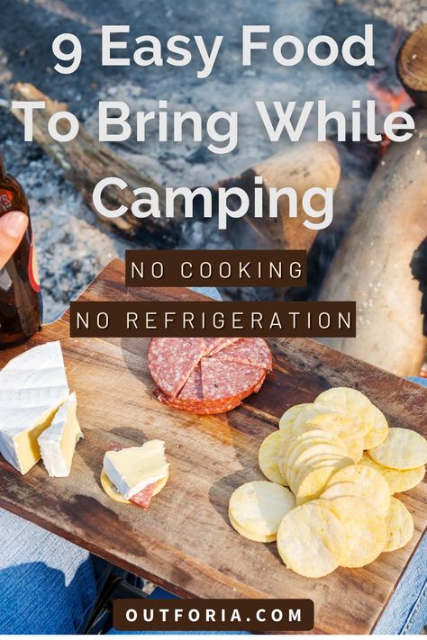 Camping Pre Made Meals, How To Cook While Camping, Overlanding Food Ideas, Paleo Camping Snacks, Camping Food No Cooking, Off Grid Camping Food, What To Eat While Camping, Camp Snacks No Refrigeration, Best Snacks For Camping