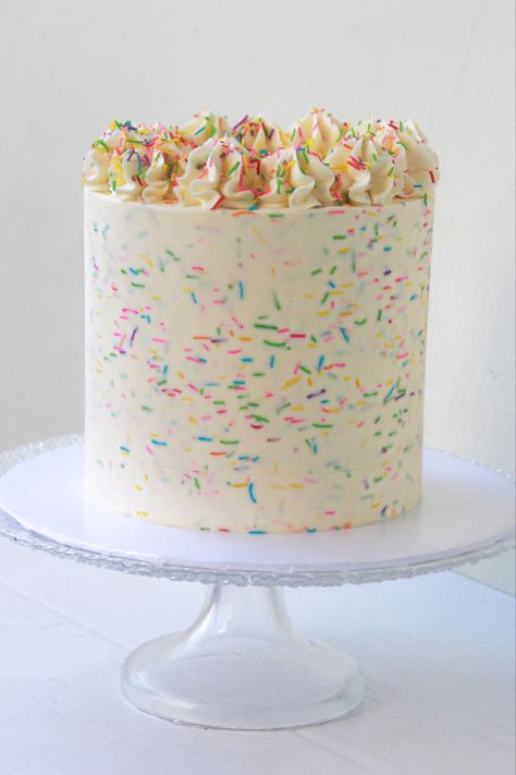 Girlie Birthday Cake Ideas, Rainbow Sprinkle Cakes, Sprinkles Birthday Cake, Tie Day, Baby First Birthday Cake, Sprinkle Cake, Simple Birthday Cake, Pretty Birthday Cakes, Rainbow Party